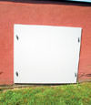 head-on view of one of our doors installed in Danbury for crawl spaces