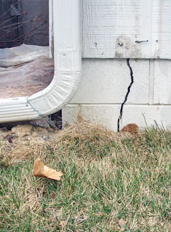 foundation wall cracks due to street creep in Willimantic