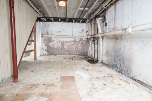 Before Basement Waterproofing in Connecticut