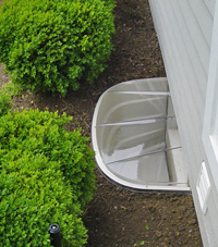 basement egress window well in Trumbull