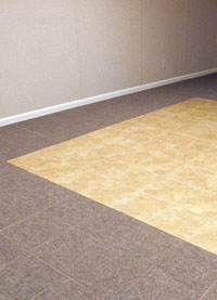 Basement Flooring in a home in Poughkeepsie, Connecticut