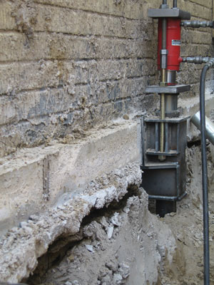 Commercial Push Pier Installation in New Canaan