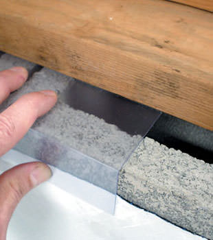 Block wall clear covering for wet crawl spaces in New Canaan