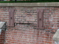 A collapsing, crumbling retaining wall in Brookfield