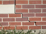 stair step cracking on a foundation wall in Norwalk
