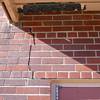 A long foundation crack that begins at a doorway of a Watertown home.