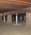 crawl space jack posts installed in Connecticut