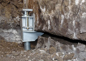 A properly installed foundation push pier system in Norwalk repaired by our foundation contractors.