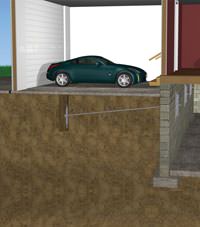 A street creep repair system implementing foundation wall anchors in a Watertown home.