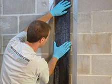 CarbonArmor® Strip applied to wall in Hamden