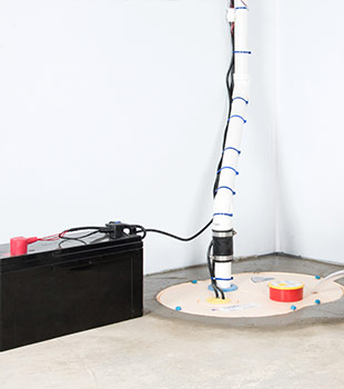 A sump pump installed in Glastonbury by Connecticut Basement Systems