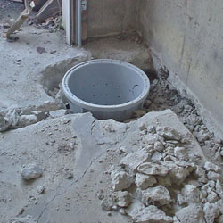 Placing a sump pit in a Southington home
