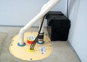 Shelton installation of a submersible sump pump system