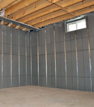 Installed basement wall panels installed in Trumbull